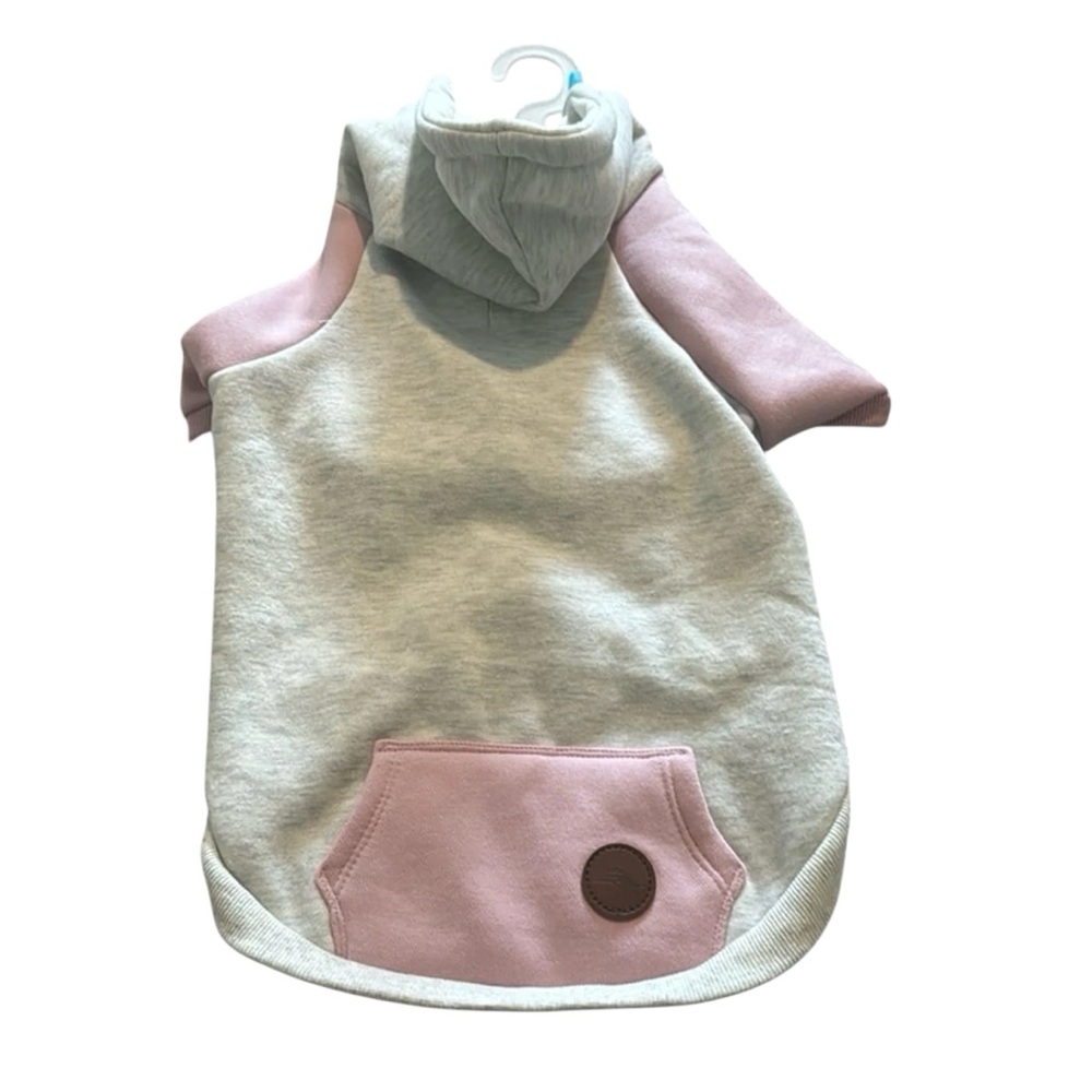 Tommy Bahama Cream Pink Dog Hoodie Size S